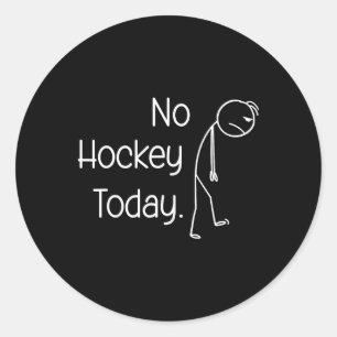 Geen Hockey Vandaag Funny Ckyard Schaatsen Bevrore Ronde Sticker