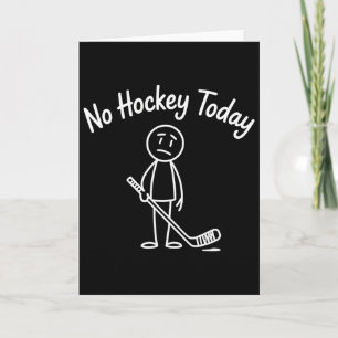Geen Hockey Vandaag Funny Hockey Verdrietige Carto Kaart