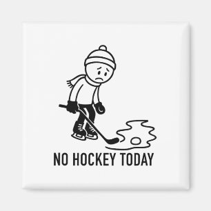 Geen hockey vandaag Grappig voor een ijshockeyspel Magneet