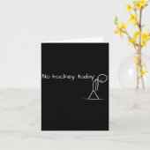 Geen Hockey Vandaag Verdrietige Stickfiguur Groot  Kaart (Gele Bloem)