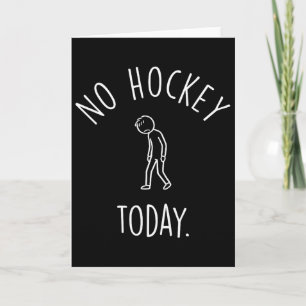 Geen hockey vandaag Verdrietige stickfiguur hockey Kaart