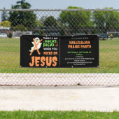 GEEN HOCUS POCUS Christelijke Halloween uitnodigin Spandoek (Insitu)
