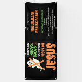 GEEN HOCUS POCUS Christelijke Halloween uitnodigin Spandoek (Verticaal)