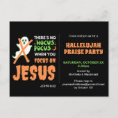 GEEN HOCUS POCUS Christelijke Halloween Uitnodiging Briefkaart (Voorkant)