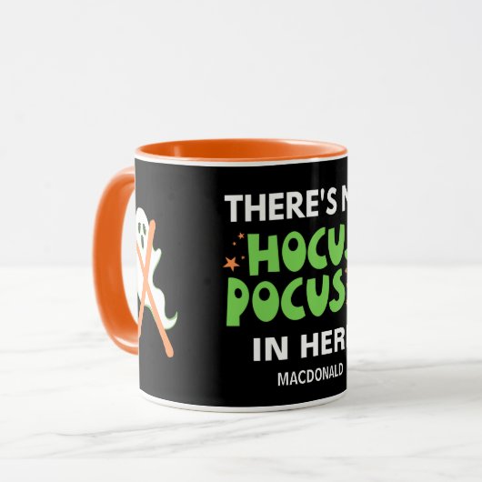 GEEN HOCUS POCUS Persoonlijke Christelijke Hallowe Mok (Voorkant links)