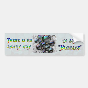 Geen hoekige bubbels bumpersticker