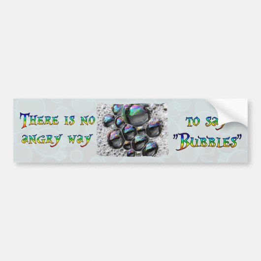 Geen hoekige bubbels bumpersticker (Voorkant)