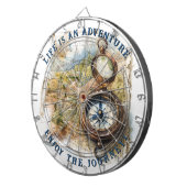 (Geen Hoesje) Het leven is een avontuurlijke geper Dartbord (Voorkant Rechts)