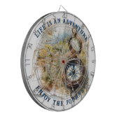 (Geen Hoesje) Het leven is een avontuurlijke geper Dartbord (Voorkant Links)