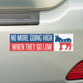 Geen hoge democraten meer bumpersticker (Op auto)