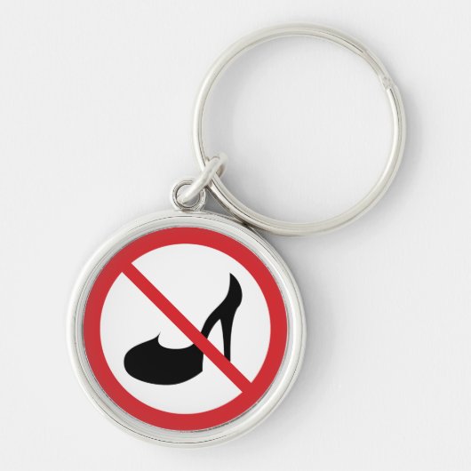 Geen hoge hakken rood verbodsteken | SLEUTELHANGER (Voorkant)