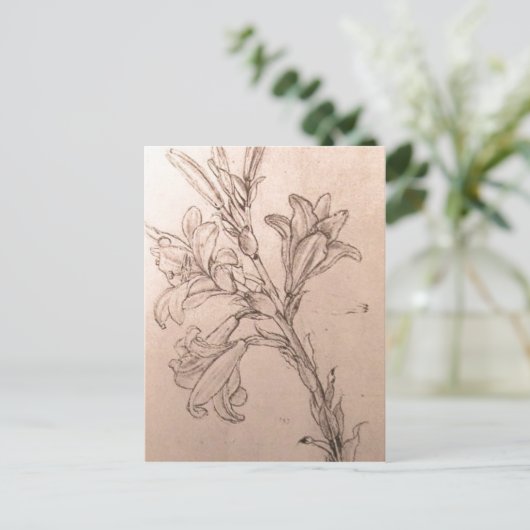 Geen hogere resolutie beschikbaar. Leonardo_lilies Briefkaart (Staand voorkant)
