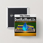 Geen hogesnelheidslijn door bosgebieden vierkante button 5,1 cm (Voorkant /achterkant)