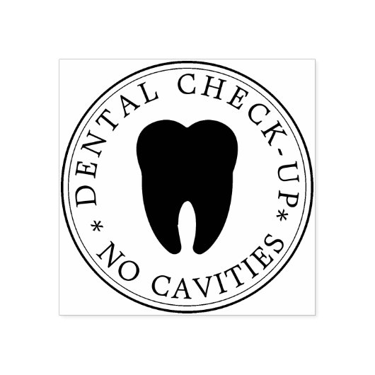 Geen holtes tandheelkundige controle rubberstempel (Afrduk)