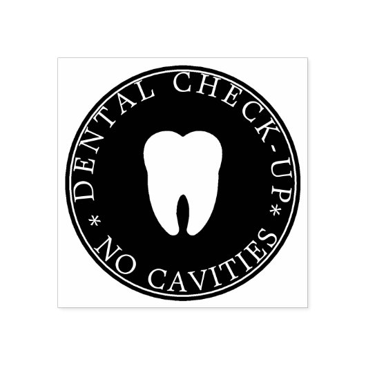 Geen holtes tandheelkundige controle rubberstempel (Afrduk)