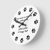 Geen homepage is volledig-Paw Druk Ronde Klok (Hoek)