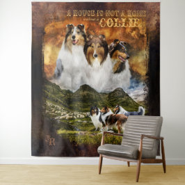 Geen homepage met collies, herdering, landenstijl  wandkleed
