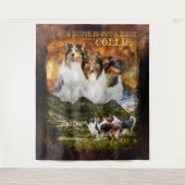 Geen homepage met collies, herdering, landenstijl wandkleed (Voorkant)