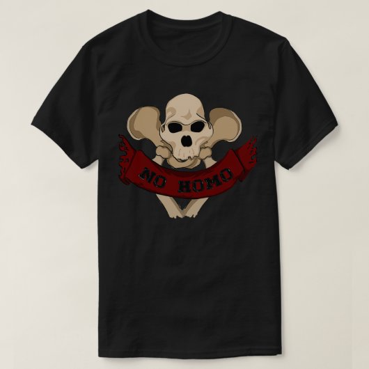 Geen Homo Australopithecine Pun T-shirt (Design voorkant)