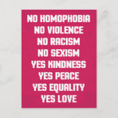 Geen homofobie Citaat Briefkaart (Voorkant)