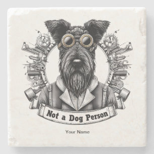 Geen hond persoon 02 stenen onderzetter