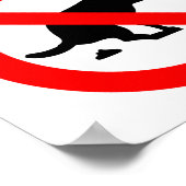 Geen hond poep modern eenvoudig bericht teken poster (Hoek)