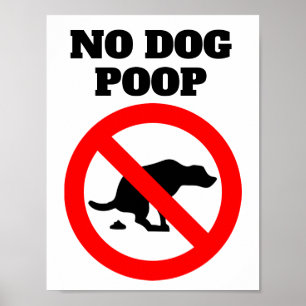 Geen hond poep modern eenvoudig bericht teken poster