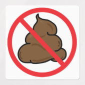 Geen hond poep vierkant labels (Design 2)