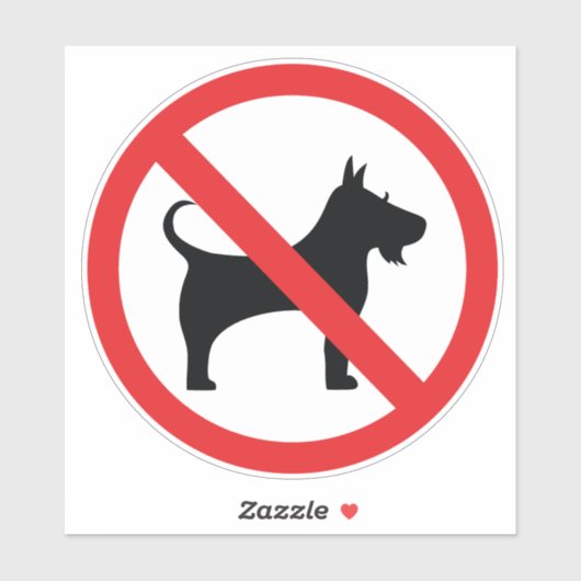 Geen hondbord sticker (Vel)