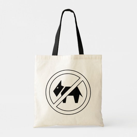 Geen honden Canvas tas (Achterkant)
