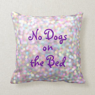 Geen honden op de Paarse piloot van de Bed Sparkly Kussen