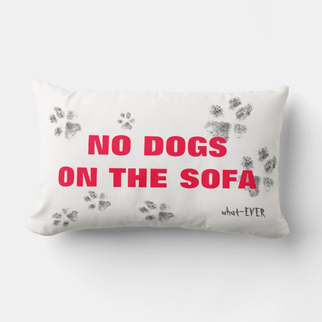 Geen honden op de sofa-kussen kussen (Voorkant)
