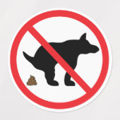Geen honden Poop Labels (Design 2)