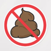 Geen honden Poop Labels (Design 1)