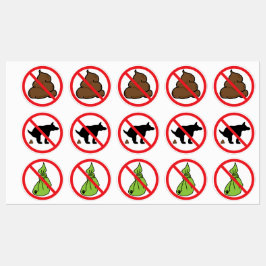 Geen honden Poop Labels