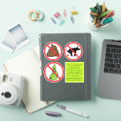Geen honden Poop Sticker (iPad Cover)
