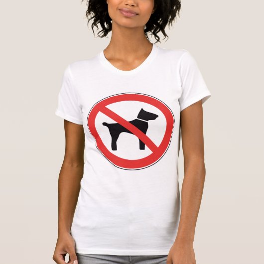 Geen Honden Teken Vrouwen T-shirt (Voorkant)
