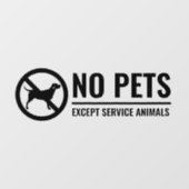 Geen honden toegestaan Decal, geen Pet Sticker (Vel)