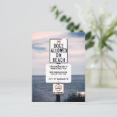Geen honden toegestaan op strand briefkaart (Staand voorkant)