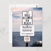 Geen honden toegestaan op strand briefkaart (Voorkant / Achterkant)