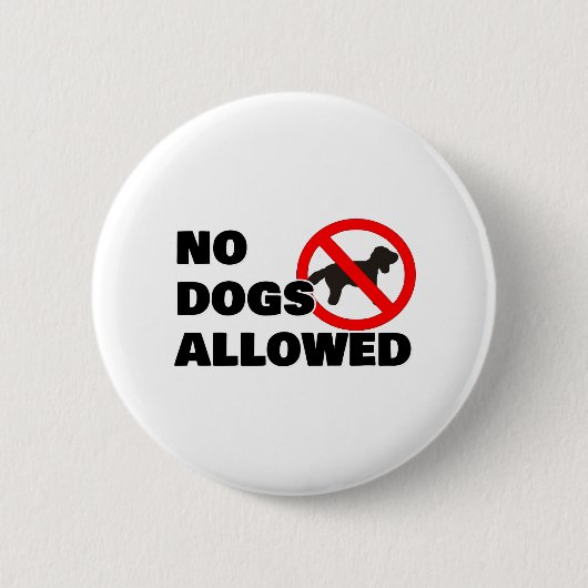 Geen honden toegestaan ronde button 5,7 cm (Voorkant)