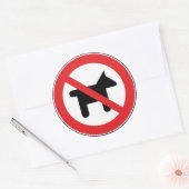 Geen honden toegestaan ronde sticker (Envelop)