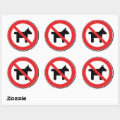 Geen honden toegestaan ronde sticker (Vel)