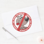 Geen honden toegestaan ronde sticker (Envelop)