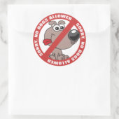Geen honden toegestaan ronde sticker (Tas)