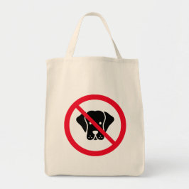 Geen honden toegestaan rood cirkel teken | Canvas  Tote Bag