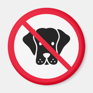Geen honden toegestaan Rood cirkelteken Magnee Magneet