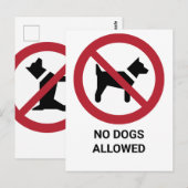 Geen honden toegestaan, verbodsbord briefkaart (Voorkant / Achterkant)