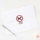 Geen honden toegestaan, verbodsbord ronde sticker (Envelop)