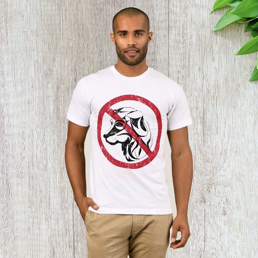 Geen honden Toegestane Mannen T-shirt